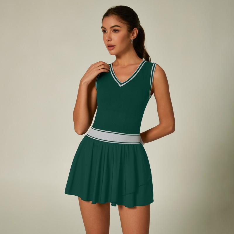 Womens Tennis Skort With Ruffle Hem High-Elastic Sporty Dress 2026 Breathable Nylon Spandex