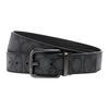COACH Coated Canvas Calfskin Leather Belts Men's Gray / Black Width 3.8cm (Unisex) Leather Belts 91283 QBMI5