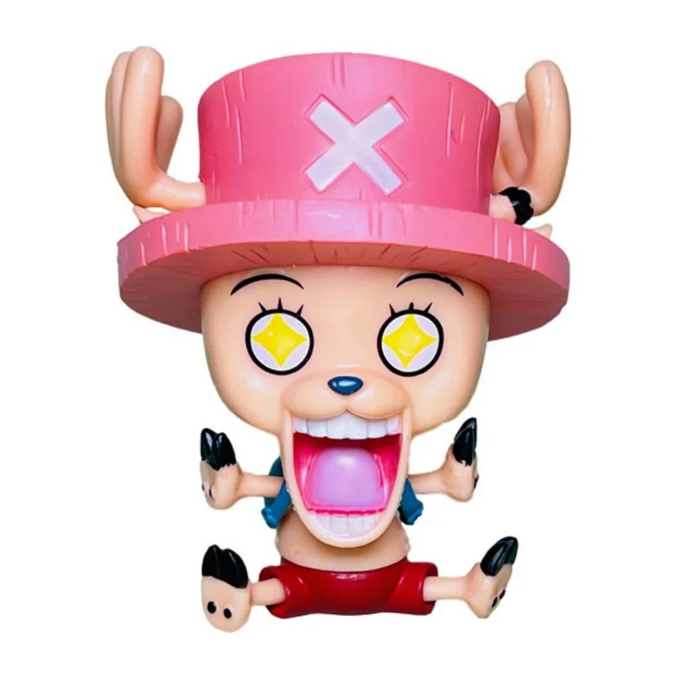 Аниме Q-версия One Piece Большая голова Роуд Фейсулонцзяобаас Императрица Ручная работа Сидящая кукла ПВХ Модель Аниме Милое украшение Подарок