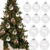 6Pcs Fillable Clear Plastic Christmas Ball 6/8/10cm Plastic Bauble  New Year