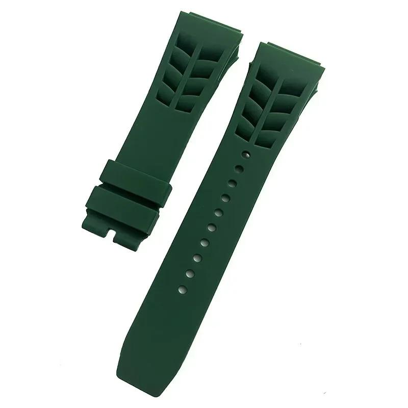 Мягкий резиновый ремешок Для Richard Mille RM53/055/011/050 мужской водонепроницаемый и влагостойкий силиконовый браслет 25 мм Аксессуары для часов