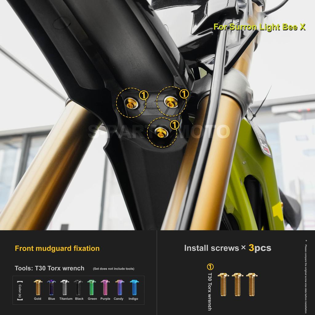 Motorcycle Refit For Surron Light Bee X 2025 model  titanium alloy Screw Complete vehicle