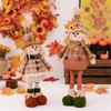 Thanksgiving Harvest Season Scarecrow Ornament Adjustable Doll Tabletop Decoration for Home Retractable Figurine