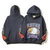 Mens Oversized Vintage Hoodie Streetwear Cotton Pullover With Print Pocket Loose Fit Casual Sweatshirt
