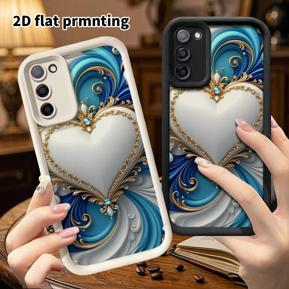 Phone Case: 2D Flat Samsung Galaxy A34 A35 M05 M06 S20 S22 S21 FE Plus 5G Layered Protective Case, Satin Swirl, Christmas and Halloween Gift