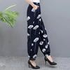 Women's Spring Wide Leg Pants Summer Plus Size Printed Trousers Autumn Ice Silk High Waist Mosquito Proof Loose Trousers