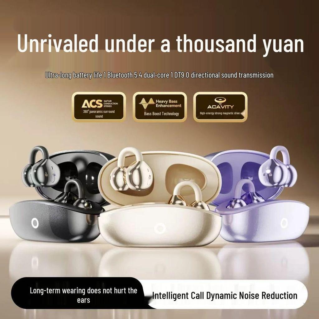 S480 Wireless Bluetooth Headset: Stylish Clip-On, High-Quality Sound, Long Battery, Ideal for Sports & Running.