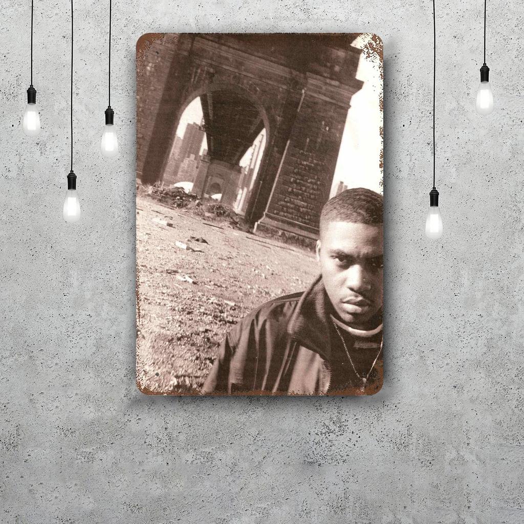 Nas illmatic Винтажная жестяная табличка Декор для дома Настенный декор Искусство Настенный рисунок Декор комнаты Декор Ретро Металлическая табличка Постеры для бара