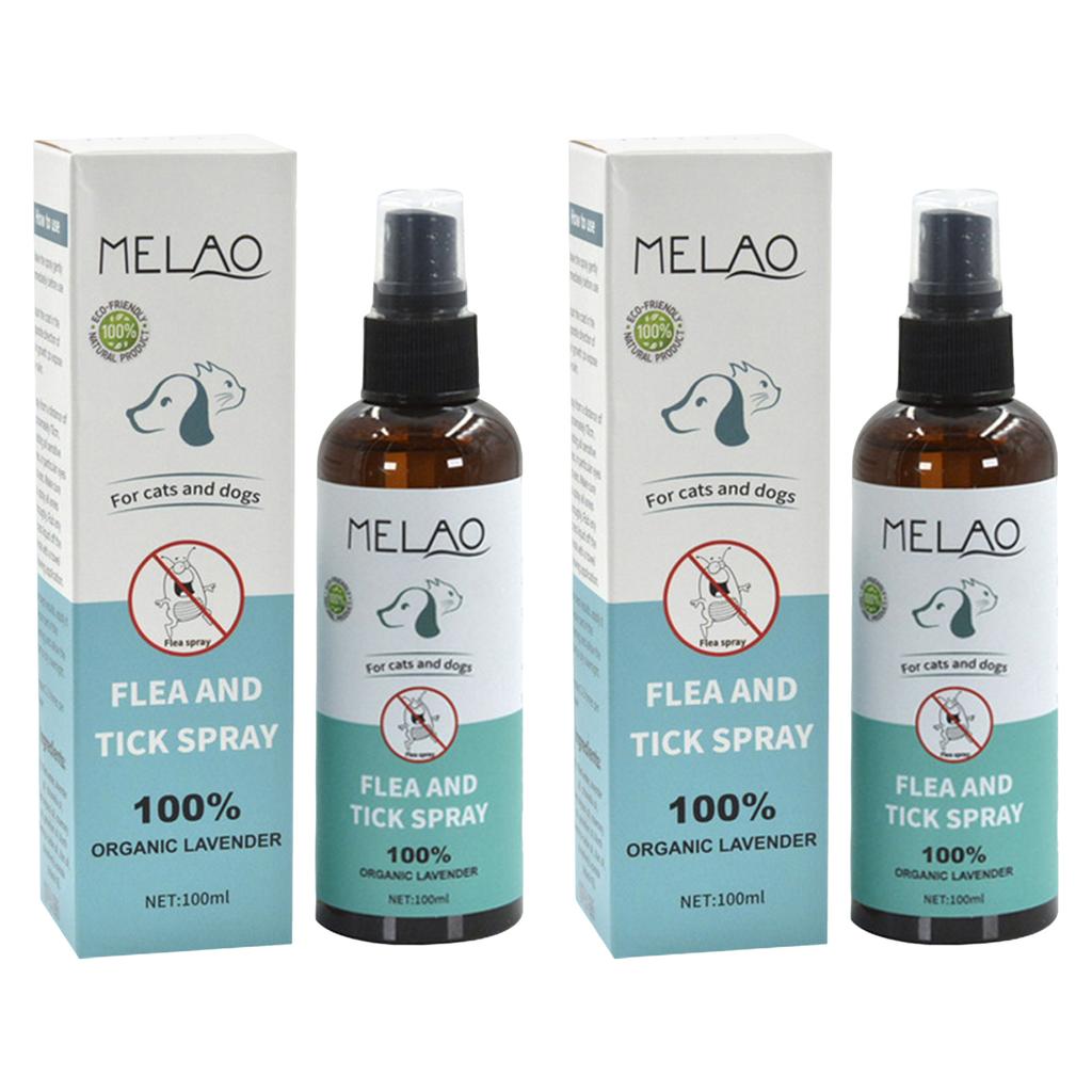 Спрей от блох и клещей с лавандовым маслом Уход за питомцами Средства от блох, клещей, комаров Товары для ухода за домашними животными