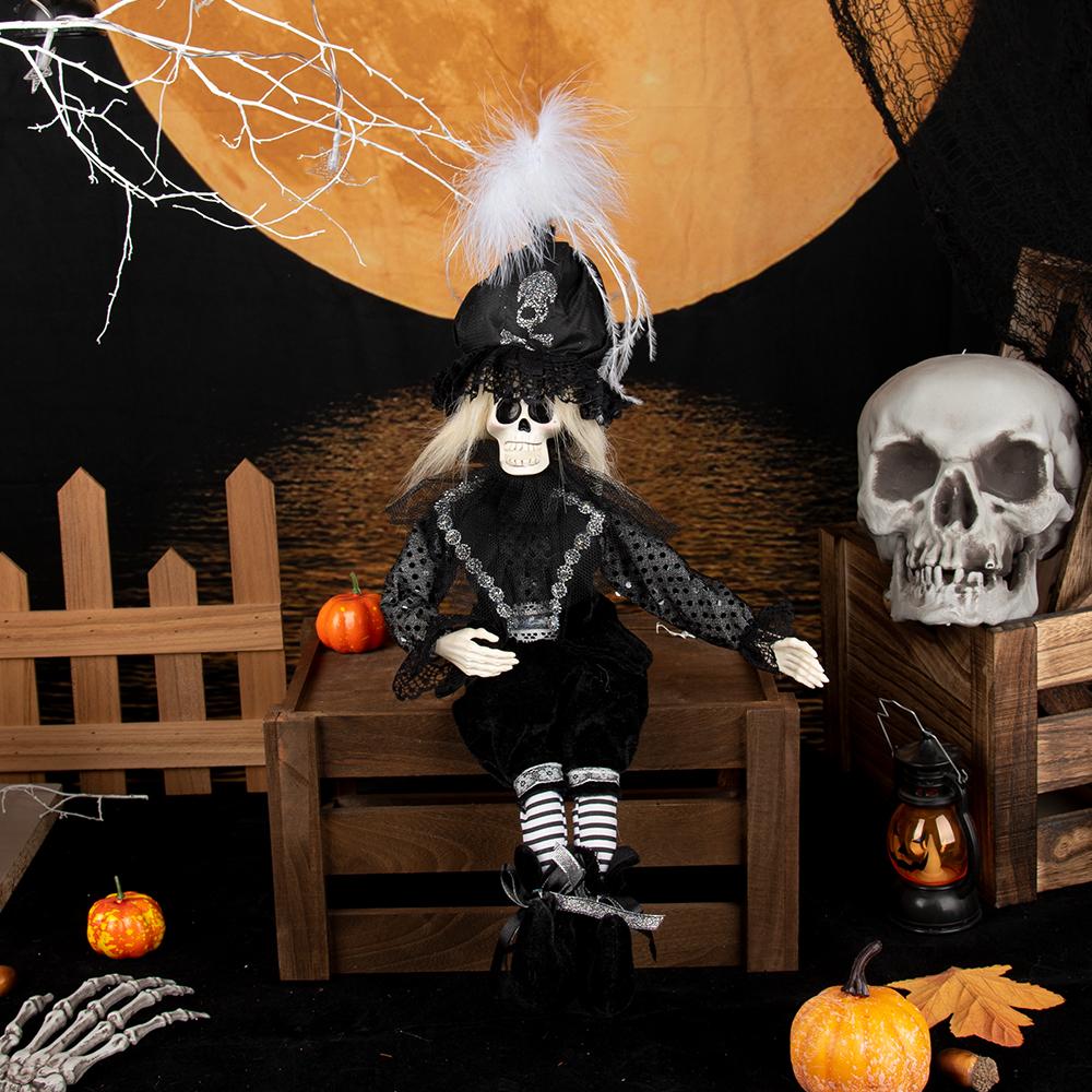 Хэллоуин Романтичный скелет Пара Статуэтки Ремесло Готический Невеста Жених Искусство Скульптура Жених Дом Окно Подвесные подвески Украшения