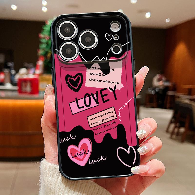 Чехол с рисунком «Милые сердечки» для iPhone 17 Pro Max Чехол iPhone 16 15 14 13 Pro Max Магнитный Для Magsafe Гибридный Тонкий Матовый Чехол