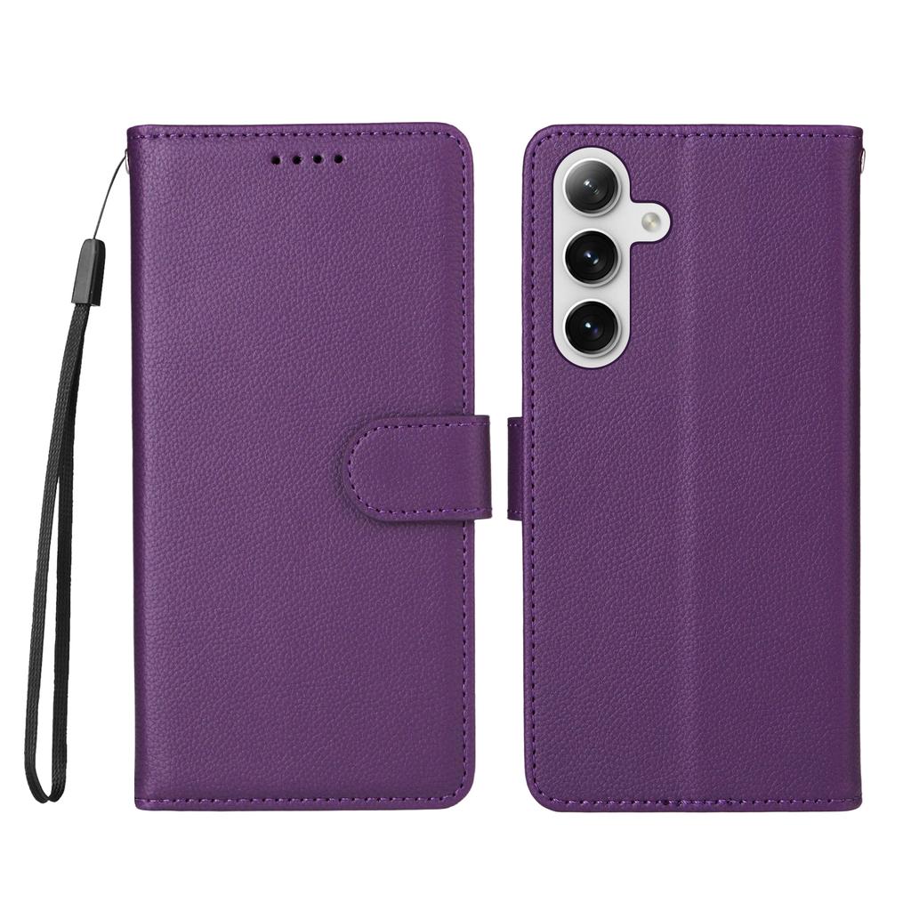 For Samsung Galaxy S24/Galaxy S25 Case RFID Blocking 3 Card Slots PU Leather Phone Cover with Wrist Strap