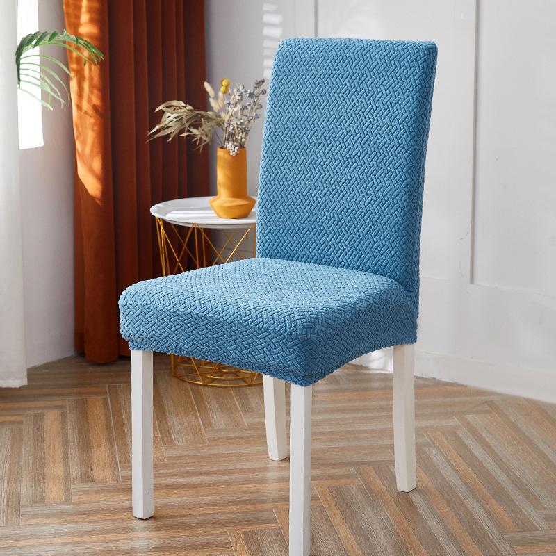 Новый жаккардовый чехол для стула на обеденный стол, чехол для спинки, встроенный эластичный чехол для сиденья, чехол для домашнего табурета, простой