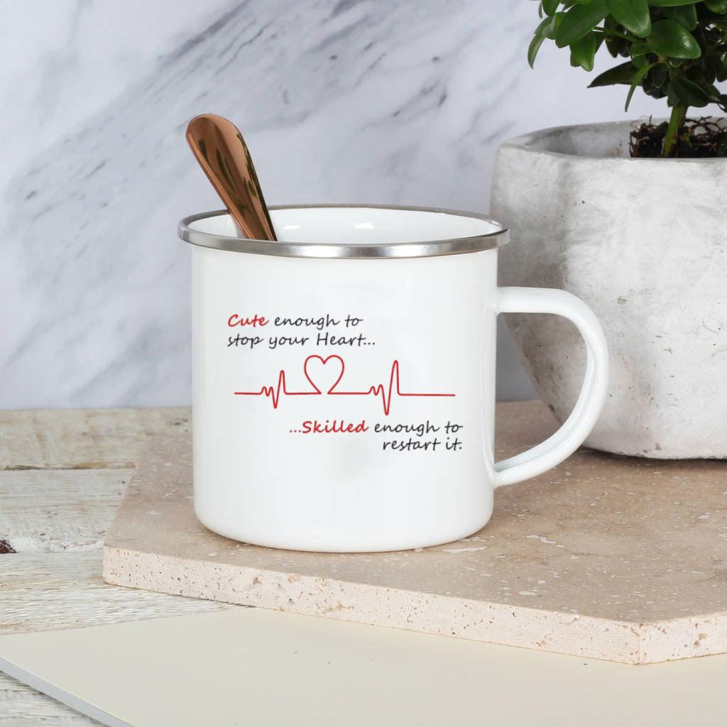 Лучшая эмалированная кружка для медсестры с надписью Handle It A Beautiful Day To Save Lives Nurse Aunt Birthday Perfect Gifts for Nursing Day