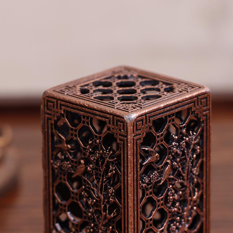 Квадратный круглый вертикальный держатель для благовоний из сплава, украшение для курильниц, ароматерапия, настольные аксессуары для дома