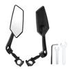 ACROPIX M10 Motorcycle Rearview Mirrors Bar End Side Mirror Mount Adjustable Black Plastic Prismatic Shape