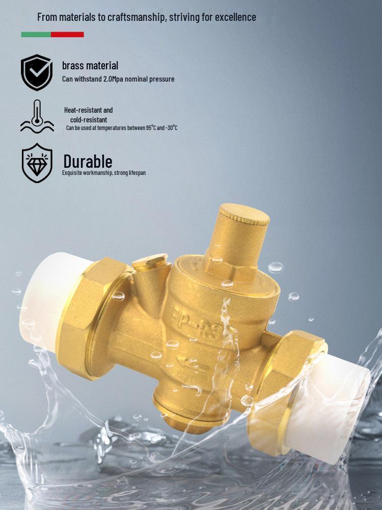 Редукционный клапан давления для водопроводной трубы для бытовых нагревателей - PPR20/25/32, 4-точечный PE фитинг