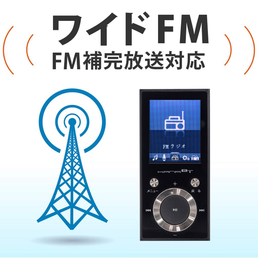 Зеленый Дом KANABT Bluetooth 4.1 MP3-плеер с поддержкой карт MicroSD, FM-радио, диктофоном и 16 ГБ встроенной памяти, черный (GH-KANABT16-BK)