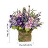 Artificial Lavender Garland Hanging Baskets Pendant Door Hanging Wildflower Wreath Ornaments Gifts Home Decor for Wedding Party