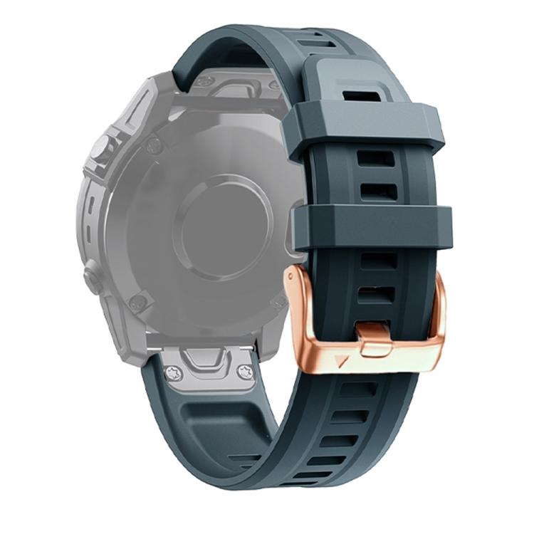 Для Garmin Fenix 6S Pro 20 мм Розово-золотая пряжка Силиконовый ремешок для часов