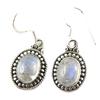 [P7130] - Silver 'Heaven' Moonstone Earrings - 13x11 Mm