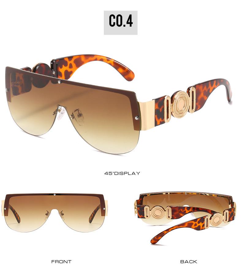 Трендовые европейские и американские солнцезащитные очки-моноблок с большой оправой 2021