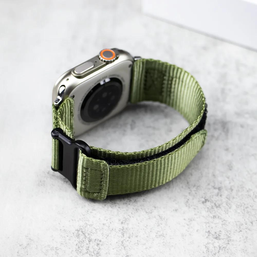 Спортивный нейлоновый ремешок-петля для Apple Watch Band ULTRA 2 49 мм 45 мм 44 мм для Iwatch Серии 9 8 7 6 5 SE 4 3 42 мм 38 мм 40 мм 41 мм