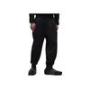 Solid Color Mid-Rise Loose Fit Drawstring Casual Pants Men Pants Black IW0062