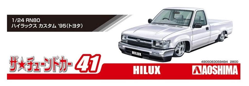 Aoshima Bunka Kyozai Серия 'Тюнингованные Автомобили' № 41 Toyota RN80 Hilux Custom 1995 Пластиковая Модель для Сборки Co., Ltd. 1/24 Нет.