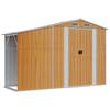 Garden Shed Light Brown 277 x 192.5 x 179 cm Galvanized Steel