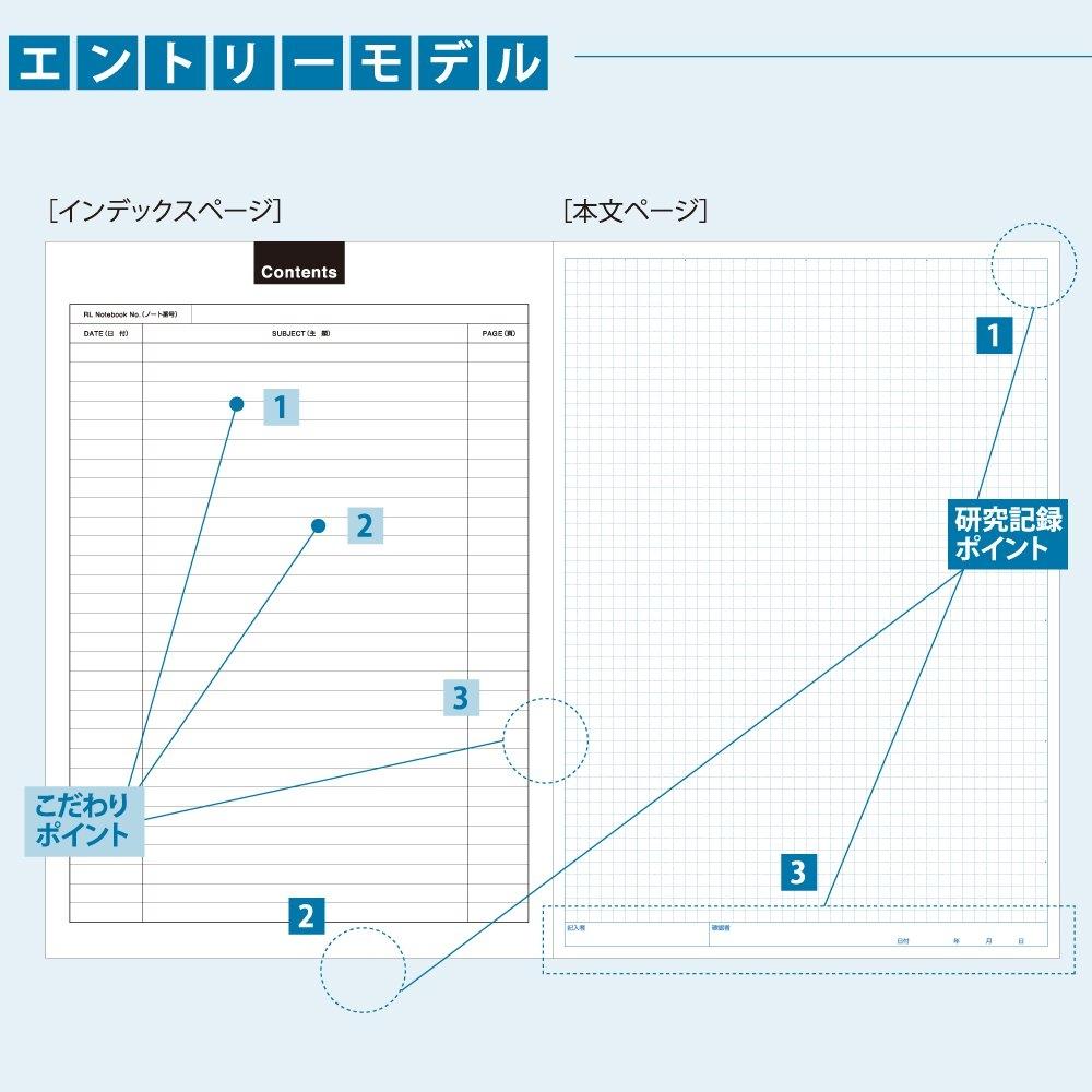 KOKUYO Блокнот для записи исследований, Лабораторный журнал исследований, Модель начального уровня, А4, 52 листа, № LBB205S
