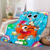 Gumball Darwin Adventure Flannel Blanket Super Soft Warm Cozy Blanket For Sofa Bed Office Travel Allseason Home Decor Gift