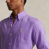 Polo Ralph Lauren Solid Color Logo Embroidered Pointed Collar Long Sleeve Shirt Men Shirts Purple MNPOWOV16823492-500
