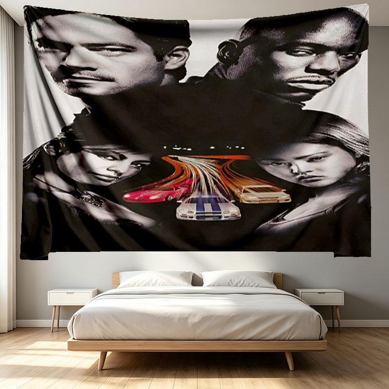 Fast & Furious Print Tapestry - Portable Wall Decor Cloth, for Home, Dorm, Travel, Bedroom, Living Room - Ideal Birthday Housewarming Gift
