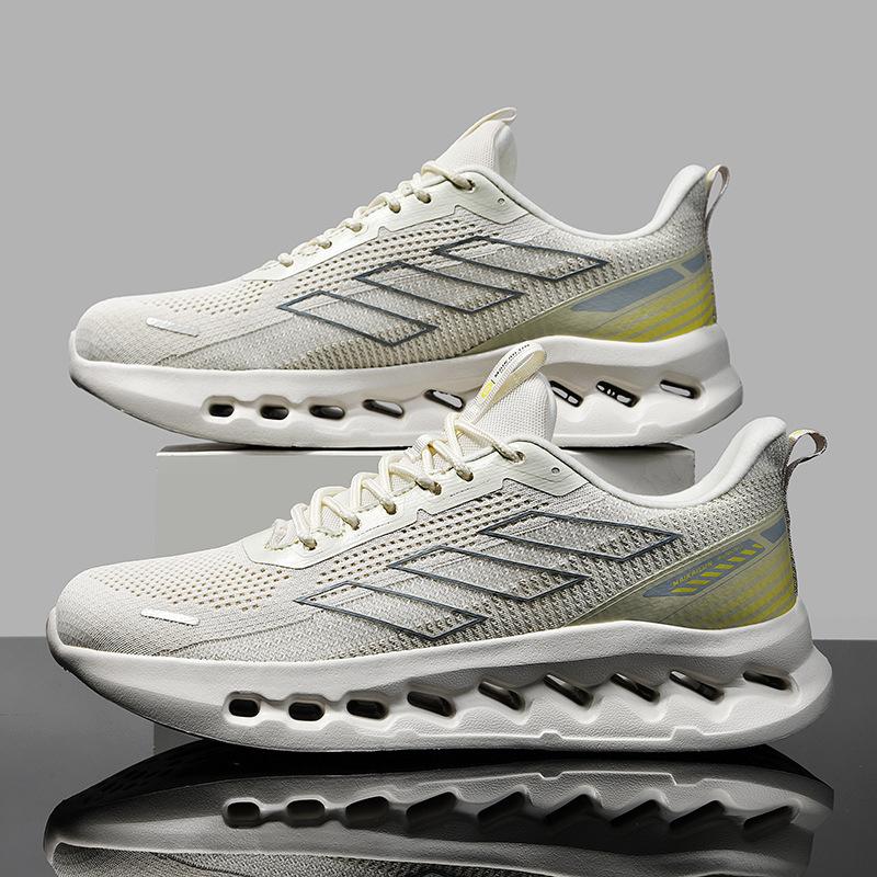 Men's shoes lightweight and breathable hollow bottom fly-woven versatile soft-soled sports running trendy shoes