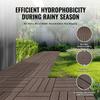Interlocking Deck Tiles Plastic Wood 10 Pack 12"x12" Waterproof for Porch
