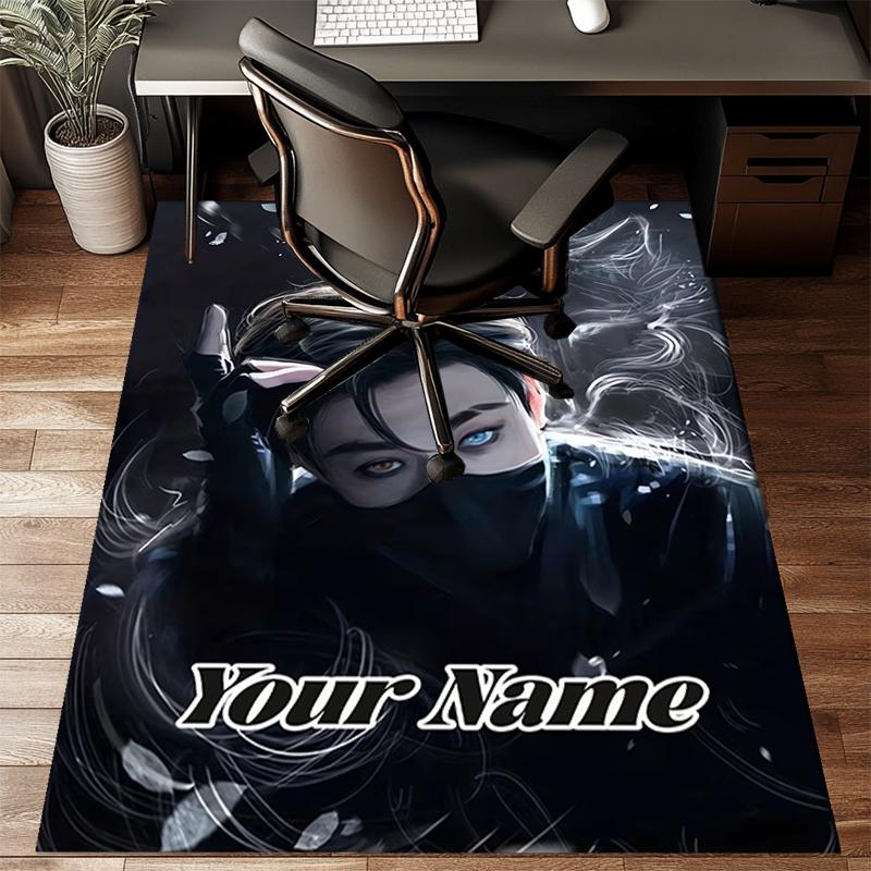 1PC Custom Name "Underwater Figure" Theme Floor Mat Ideal for Living Room, Game Rooms, Office, Bedroom, Floor Mat Playful Design