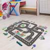 Self-adhesive Educational Toy Traffic Map Stickers Cartoon Pattern Car Road Games Parking Lot Signs