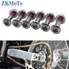 6 шт. 8*25 мм Комплекты болтов для звездочек Винты Для HONDA SUZUKI KAWASAKI YAMAHA KTM RMZ DRZ YZF KXF KLX CRF Мотокросс Питбайк