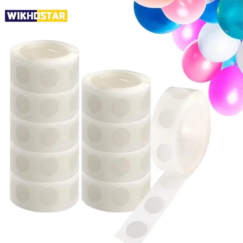 1 Roll 100pcs Double-sided Adhesive Dots Transparent Removable Balloon Adhesive Tape Glue for Homemade Wedding Birthday Party Decor