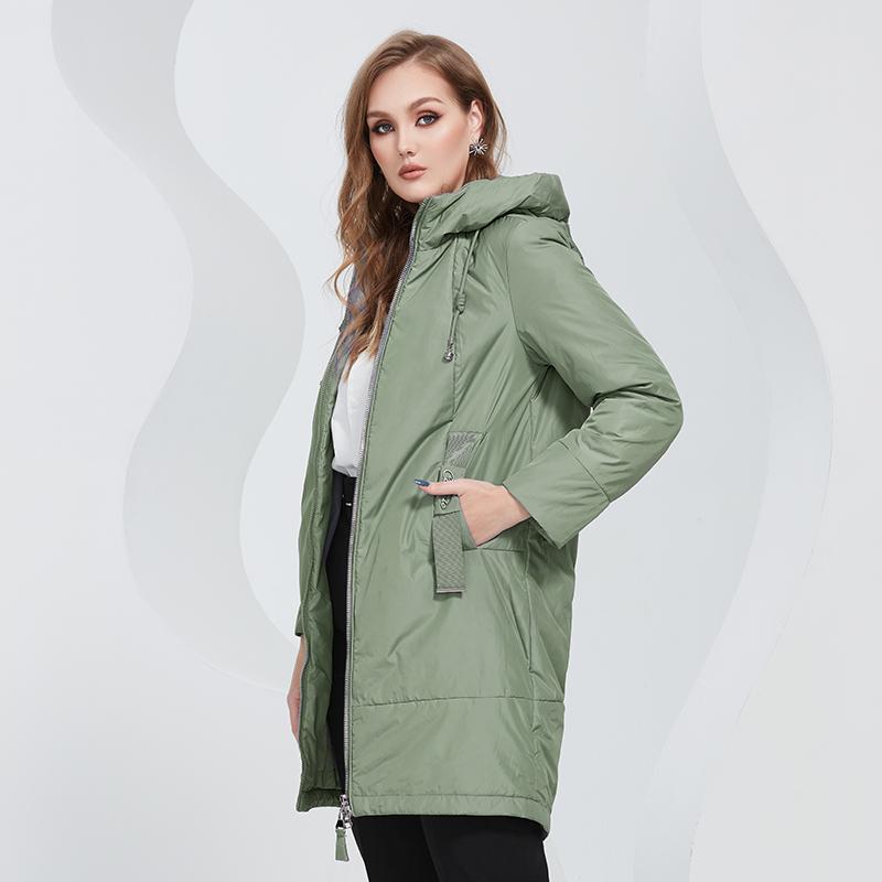 Пальто Астрид, тонкое хлопковое длинное пальто, пальто с капюшоном и молнией с боковым карманом, теплое ветрозащитное повседневное пальто