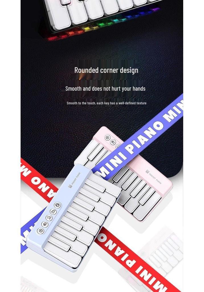 Children's Smart Light-Up Pocket Electronic Piano - Portable Multifunctional Music Toy Gift