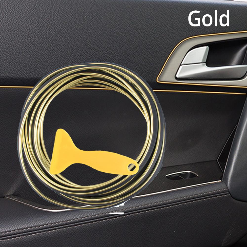 Универсальная 5 м автоформованная отделка салона автомобиля, полоска для уплотнения, молдинг, полоса для дверных панелей, край отделки автомобиля для вечеринки