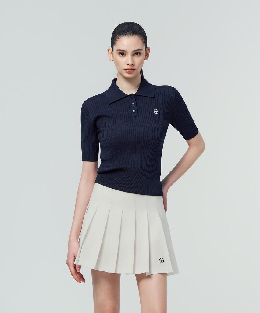 SERGIO TACCHINI W Фреска Вязаный Поло с Косами с Коротким Рукавом
