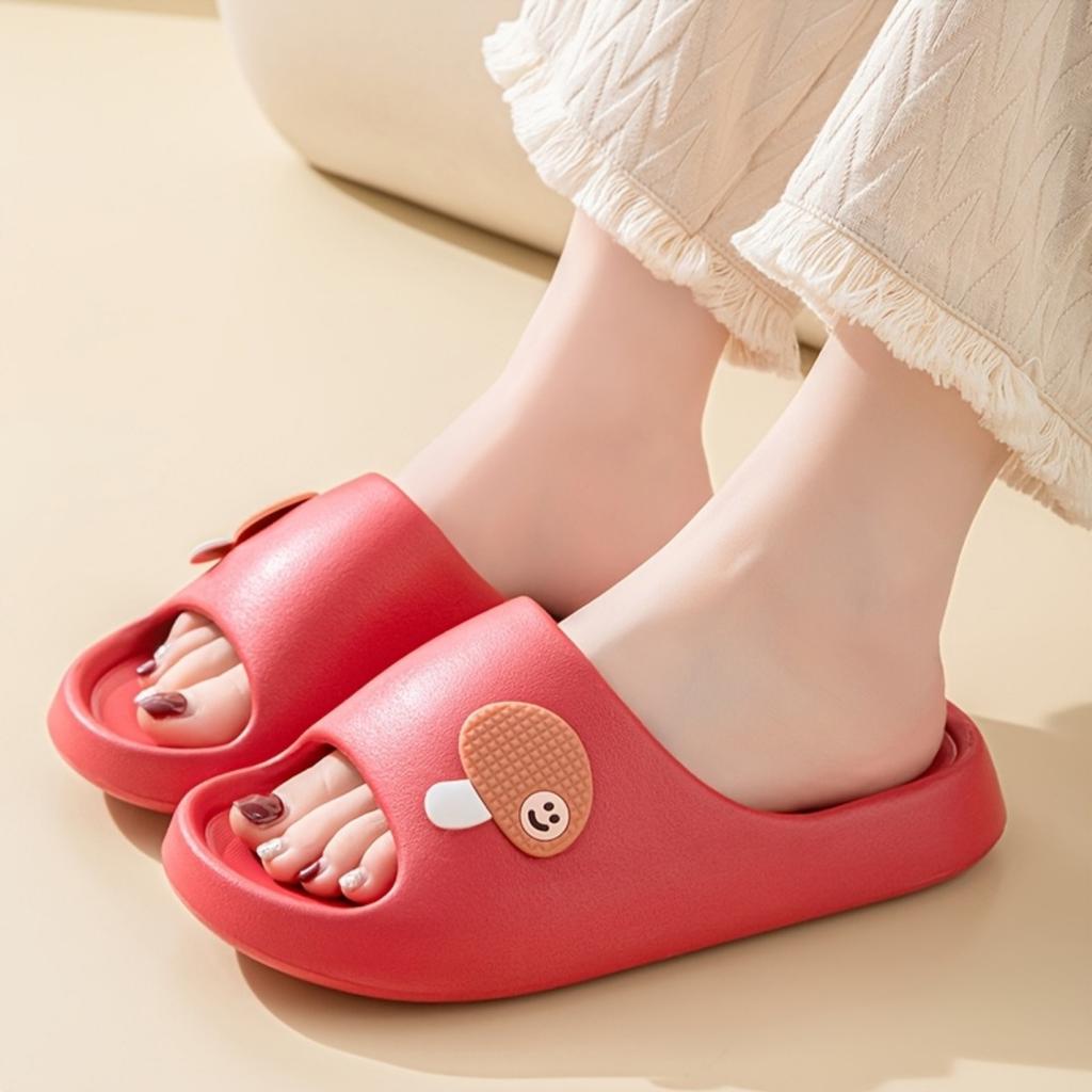 Милые маленькие сандалии-грибочки из материала ЭВА, толстоподошвенные нескользящие домашние тапочки для ванной для пар, подходят для домашнего отдыха