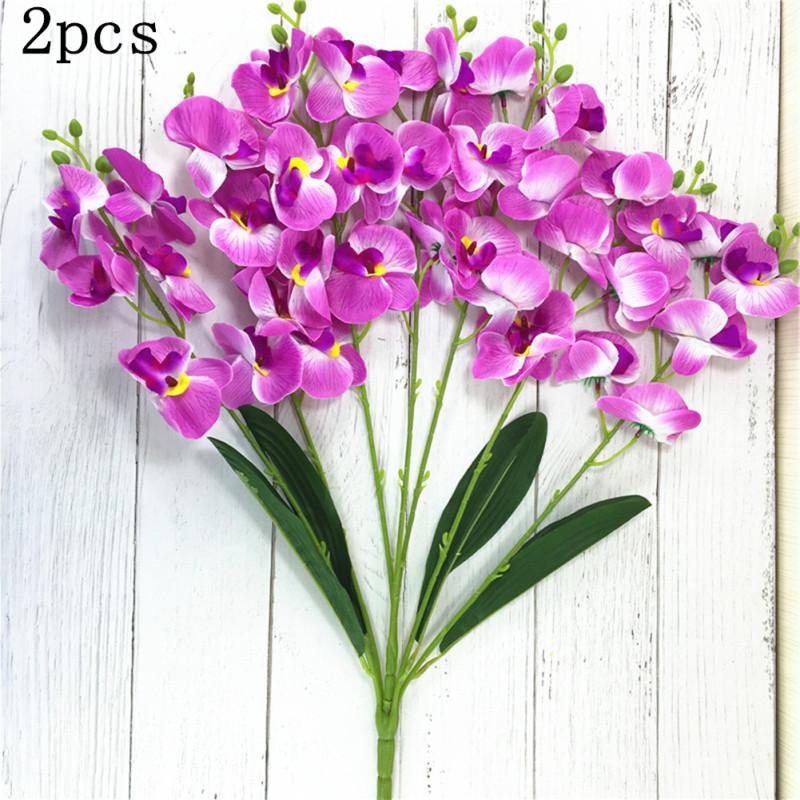 2шт имитация букета цветов фаленопсиса для украшения гостиной