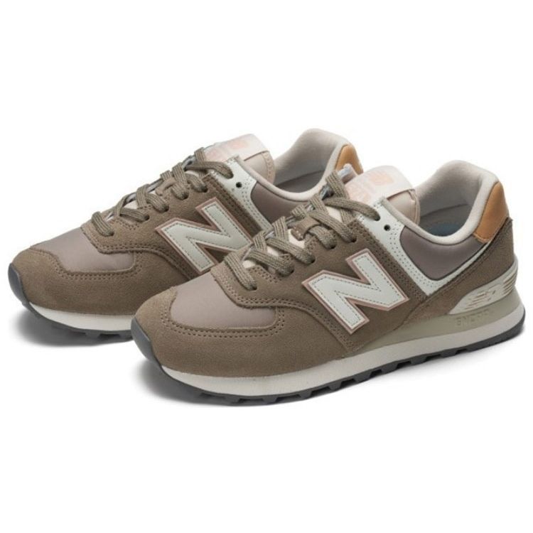 New Balance 574 Женские Бежевые Низкие Ретро Повседневные Беговые Кроссовки WL574SYL