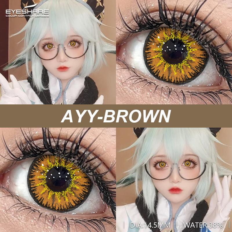 Eyeshare 1 пара цветных контактных линз для косплея, мягкие линзы для косплея в стиле аниме Y2K, корейские линзы для макияжа глаз