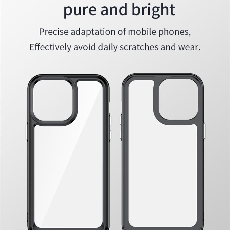 For iPhone 15 Pro Max Case Luxury Shockproof Clear Hard Cover for iPhone 13 12 14 15 Pro Max Plus 7 8 SE 2020 Transparent Cover