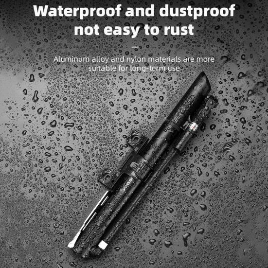 Портативный компактный велосипедный насос 120PSI, водонепроницаемый съемный велосипедный насос высокого давления из алюминиевого сплава, накачивающий шины